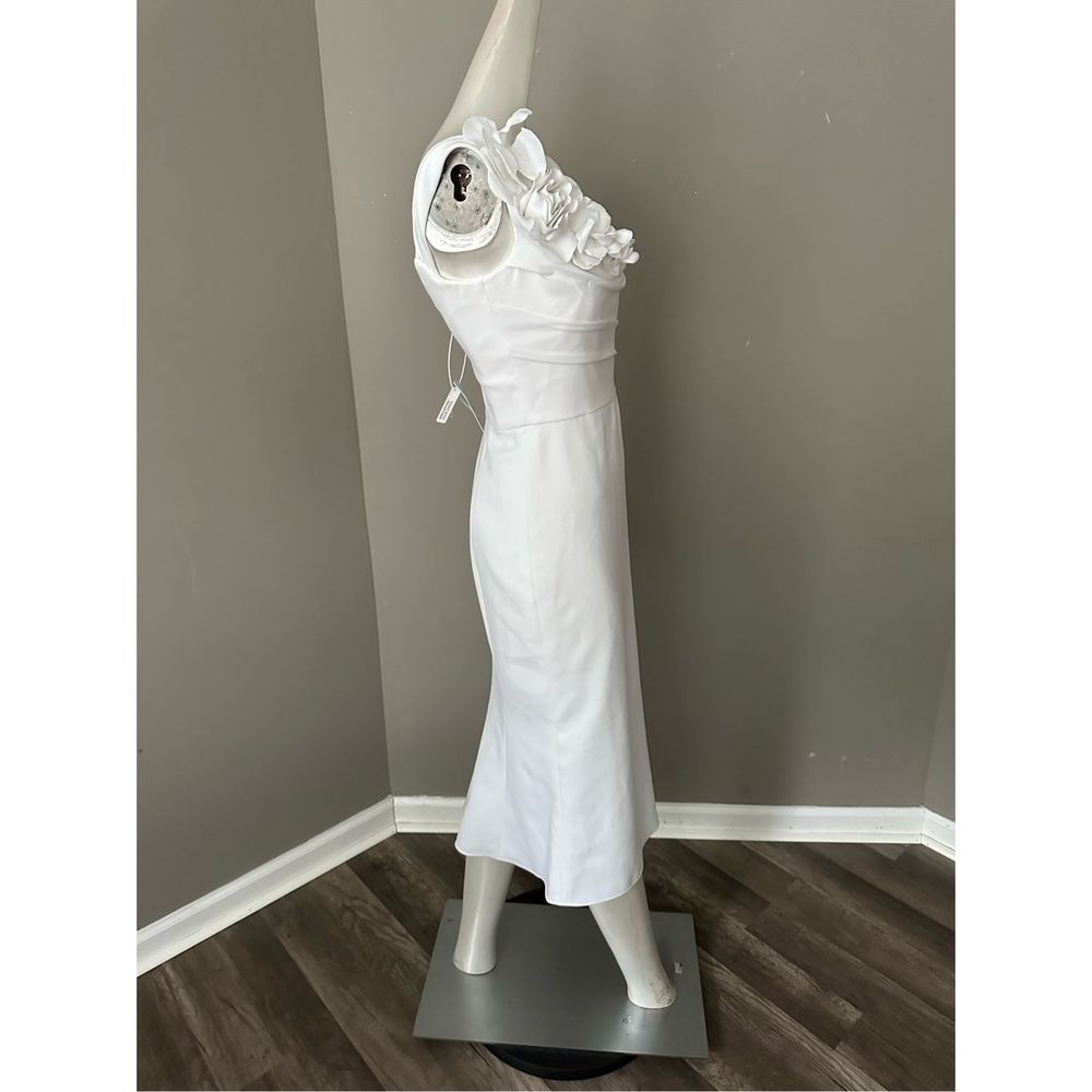 Marchesa Off-Shoulder White Dress SIZE 6 - Picture 9 of 12